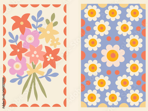 seamless pattern with flowers