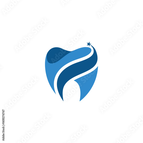 Dental logo design. Can be used as a logo for dental clinics, dentists, or stomatologists, dental care, and health concepts.