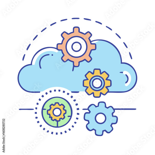  SaaS Cloud with Gear and Settings