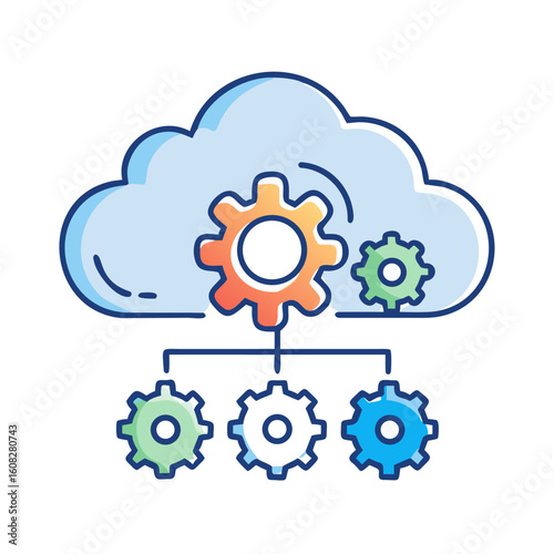  SaaS Cloud with Gear and Settings