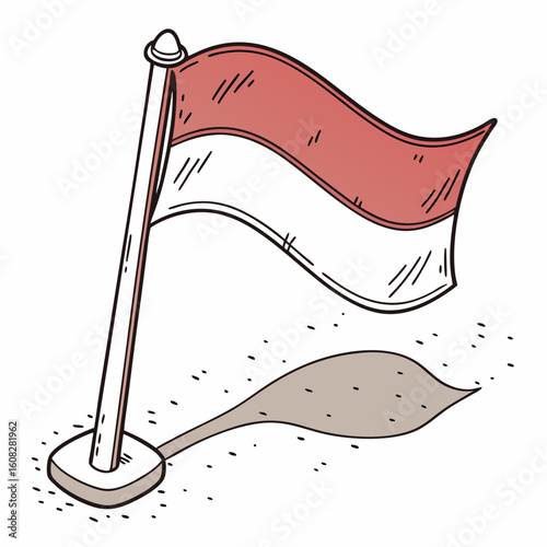 Indonesian Flag Cartoon: National Symbol Illustration