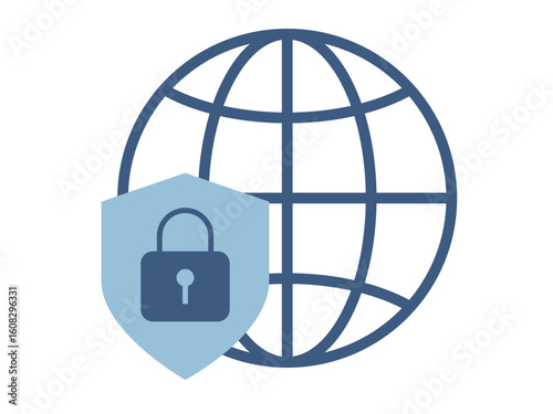 Network security icon. Data analytics symbol. Solid icons style. Simple flat vector design.
