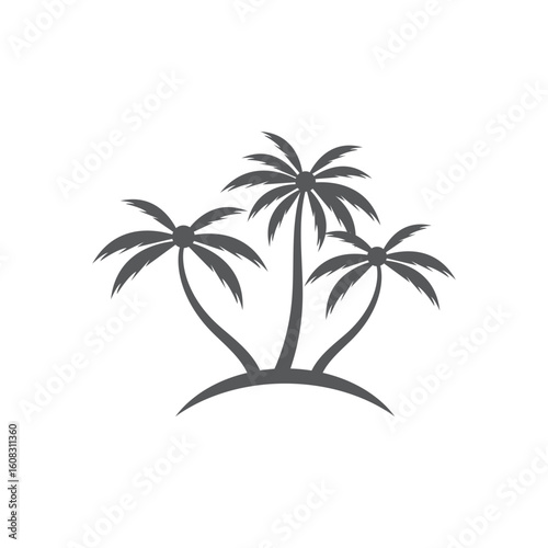 Palm tree summer logo