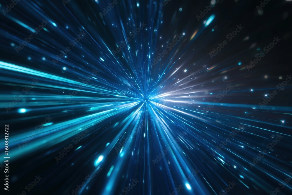 Fototapeta premium Dynamic Light Speed Universe Visualization