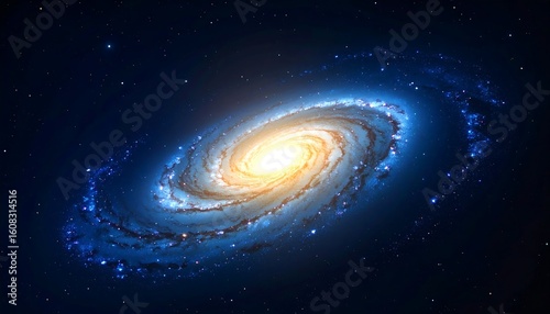 Spiral galaxy in deep space (3)