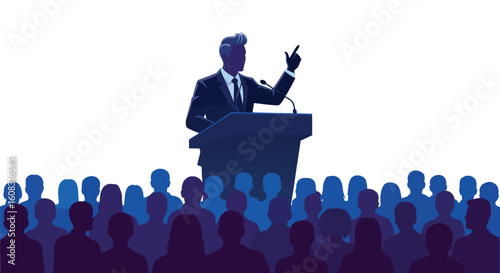  Public Speaker Addressing Audience