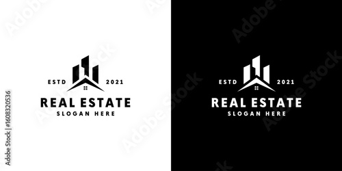 real estate building logo vector design