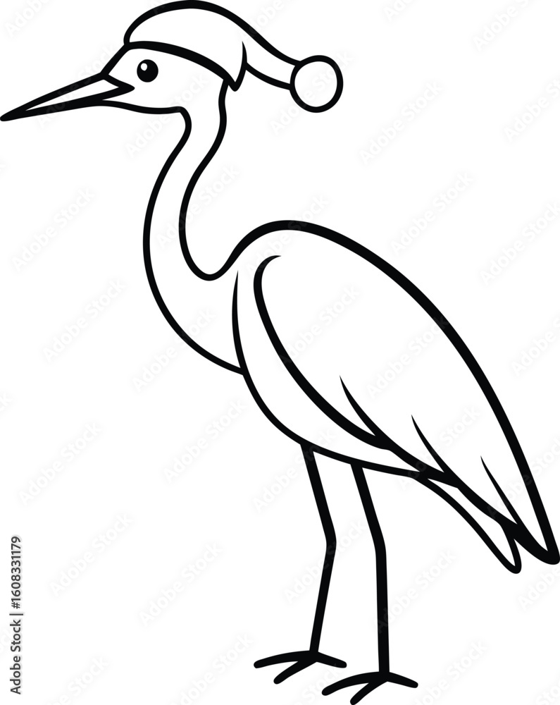 Obraz premium cartoon vector full body wear a christmas hat hero (1).eps