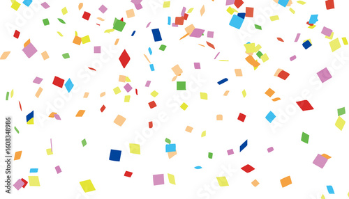 カラフルな紙吹雪が舞う背景イラスト