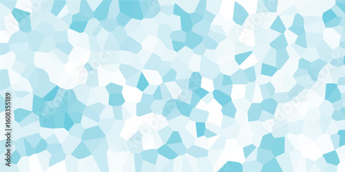Abstract mosaic background featuring a cool blue and white color palette perfect for artistic designs and digital projects