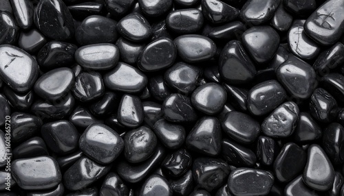 Polished black stones (1)