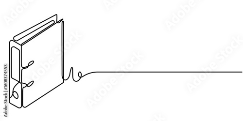 office file continuous one line drawing , Regulation Line Icon, Regulation Related Line Icon set. Outline Symbol Icons, Continuous one line drawing of file document. One line drawing illustration. 