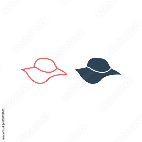 Women hat vector illustration icons set