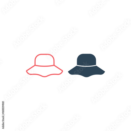 Women hat vector illustration icons set