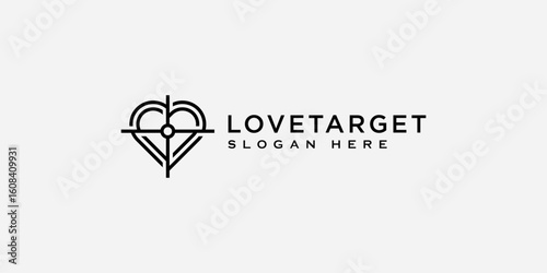 love target logo design vector template