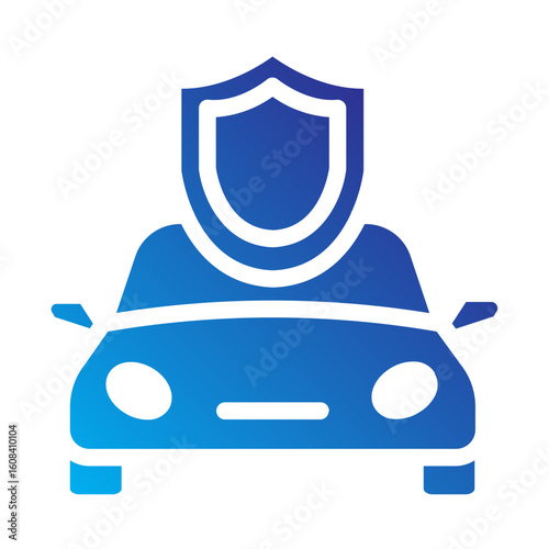 Car with shield icon representing vehicle insurance