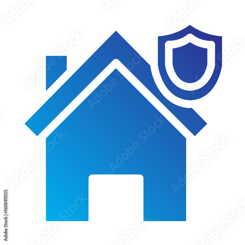 House with shield icon for home insurance