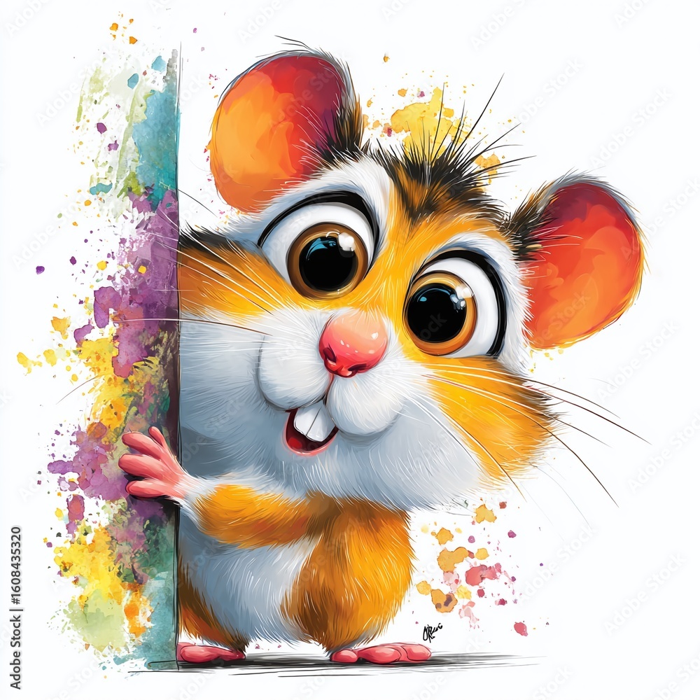 Fototapeta Animated Hamster Back to School A Whimsical Spin on Educational Fun