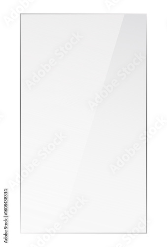 Transparent Vector Glass Sheet Isolated on White Background
