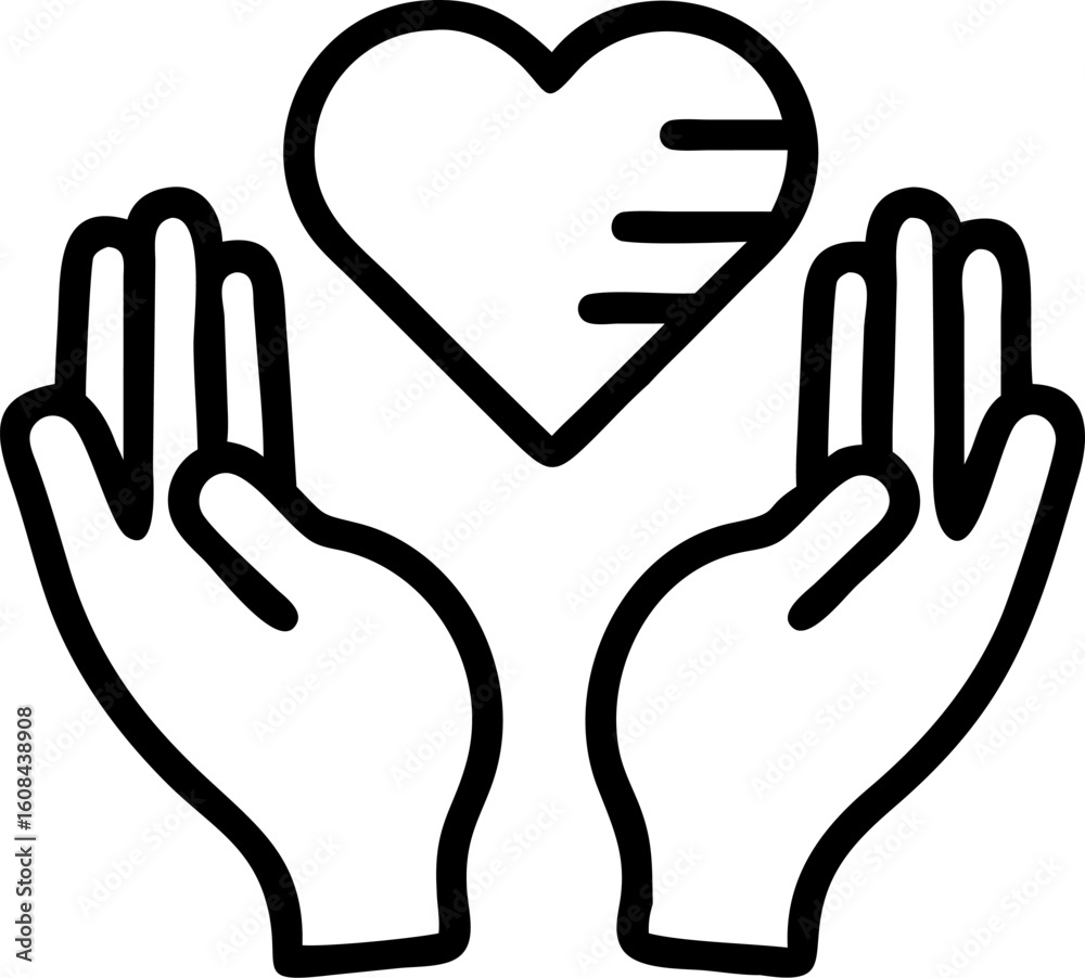 Obraz premium help vector icon on white or transparent background. Altruism Stroke icon collections. Editable Stroke icon collection Outline icon.