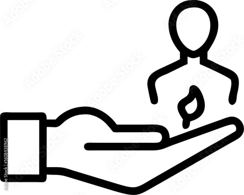 sacrifice vector icon on white or transparent background. Altruism Stroke icon collections. Editable Stroke icon collection Outline icon.