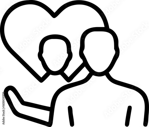 supportive vector icon on white or transparent background. Altruism Stroke icon collections. Editable Stroke icon collection Outline icon.