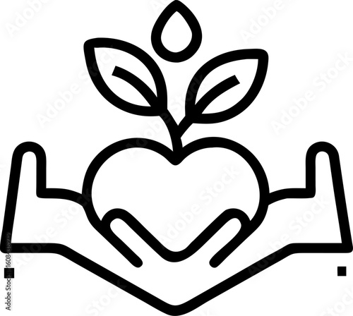 social responsibility vector icon on white or transparent background. Altruism Stroke icon collections. Editable Stroke icon collection Outline icon.