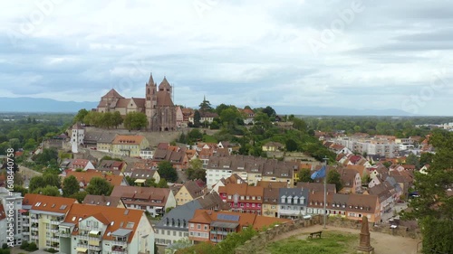 Wallpaper Mural Aerial view of the city Braisach am Kaiserstuhl in Germany on a late sunny day in summer.  Torontodigital.ca