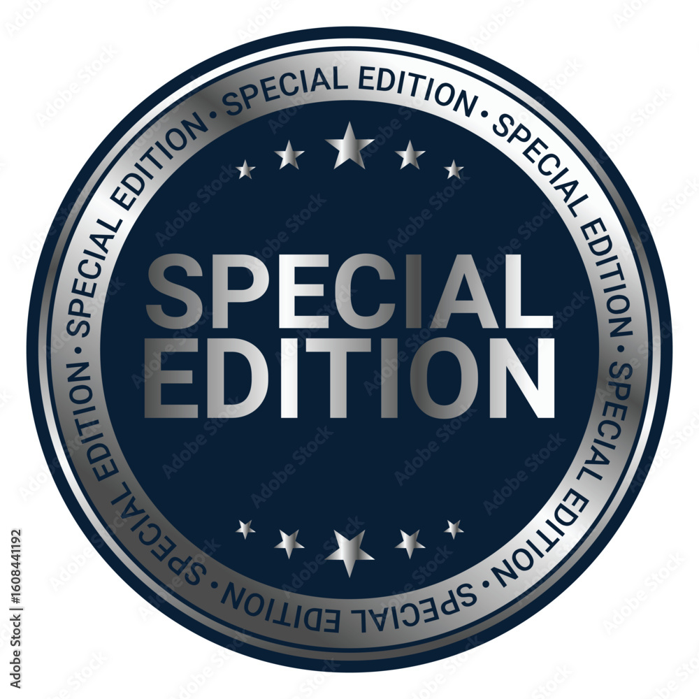 Label special edition, in silver premium luxury simple sticker design Vector Template Illustration.eps Label special edition, in silver premium luxury simple sticker design Vector Template Illustration.eps
