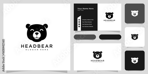 head bear logo vector design