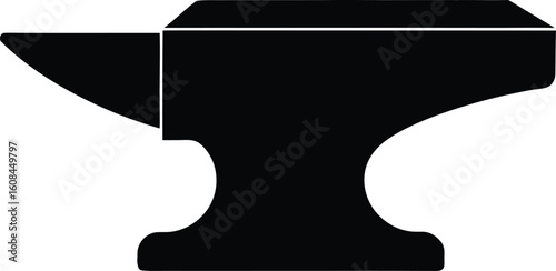 Anvil Silhouette Vector Art Illustration