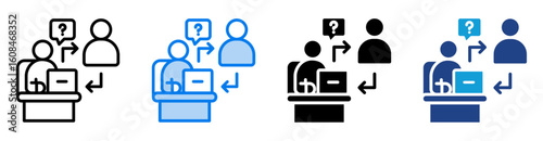 Internship icon set multiple style collection