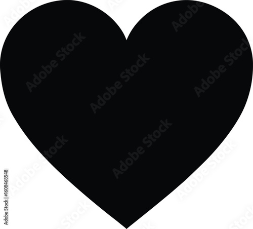 Heart Silhouette Vector Art Illustration