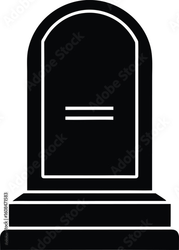 Obituary Paper Silhouette Vector Art Illustration