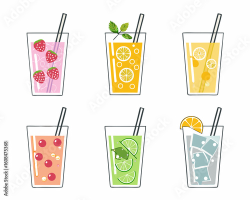 set of drinks