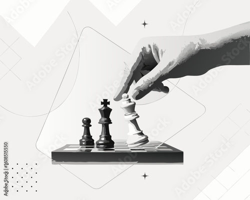hand holding a chess board