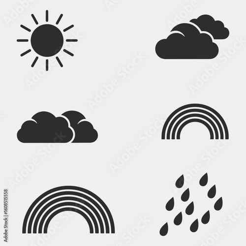The weather icons show a variety of weather conditions, including rain, sun, and clouds.