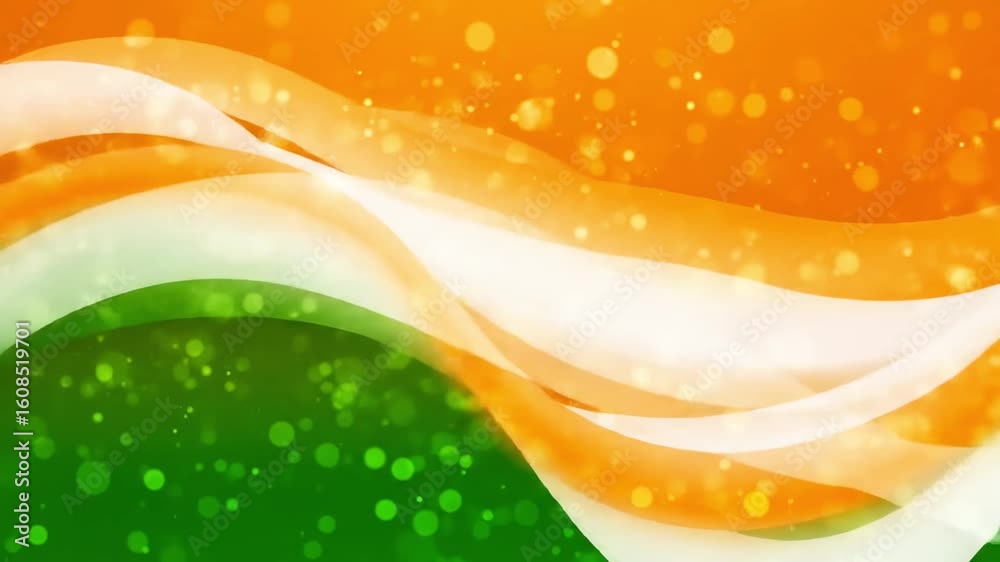 Abstract Indian Tricolor Background. Independence Day Themed Design