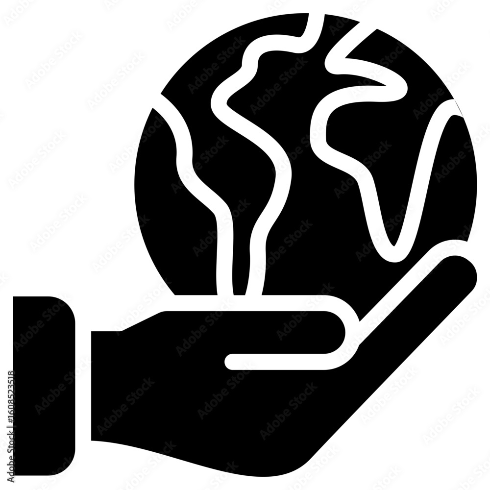 Obraz premium Corporate Social Responsibility glyph icon