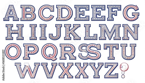 Alphabet letters, embellished