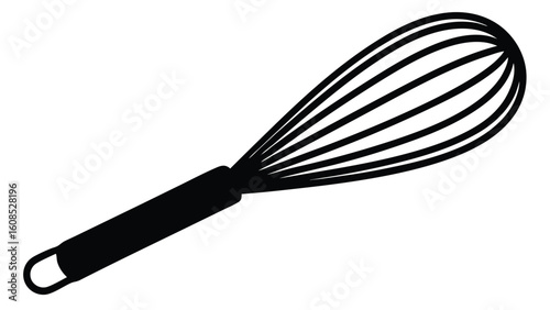 Black wire whisk utensil kitchen utensil cooking tool