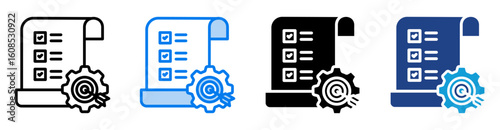 Goalsetting icon set multiple style collection