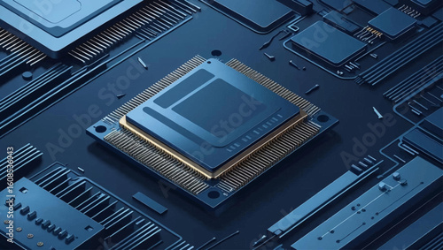 Artificial Intelligence innovation and computer electronics concept