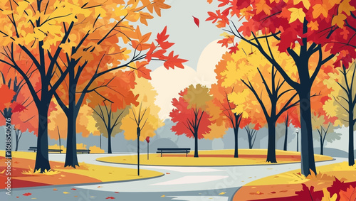 Park in autumn