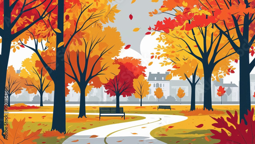Park in autumn