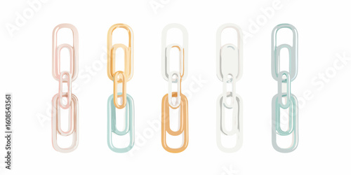 paper clips on white background
