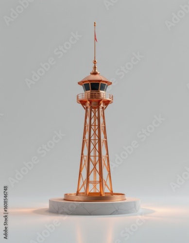 Copper Observation Tower on Pedestal