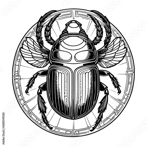 Ancient Egyptian Scarab Beetle Design