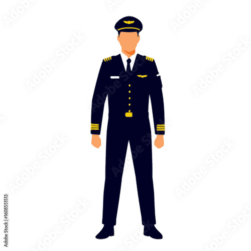 Vector illustration of pilot