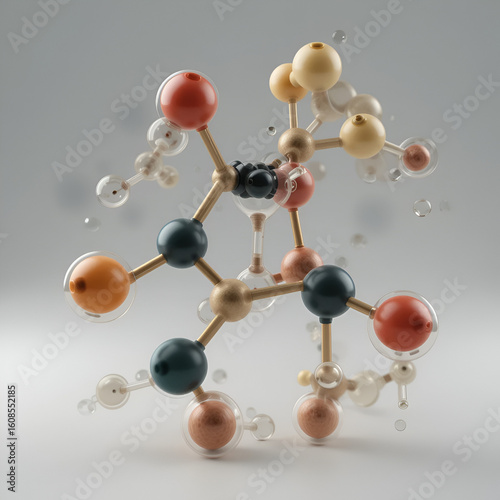 Beta-sitosterol phytosterol molecule. 3D rendering.